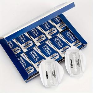 안전 더블 에지 면도기 스테인레스 스틸 블레이드, 접이식 칼에 사용, 면도 및 제모, 100 개