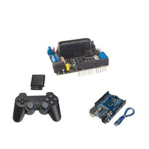 Arduino 로봇 자동차 또는 로봇 암용 ESP32 PS2 조이스틱 RC용 4채널 모터 및 8채널 서보가 포함된 실드 보드 6-12V