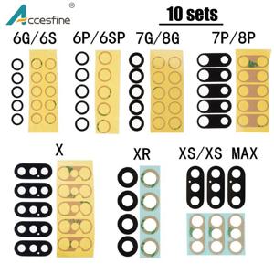 후면 카메라 렌즈 유리, 후면 유리 커버, 스티커 교체 부품, 아이폰 15 14 X Xs Max Xr 7 8 plus 11 12 13 Pro Max, 10 세트