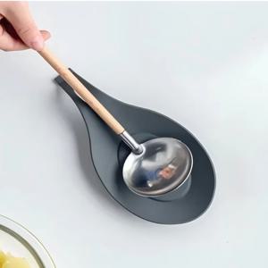 【뜨거운 판매】실리콘 스푼 레스트 주걱 홀더 내열성 기구 플레이스매트 트레이 주방 도구