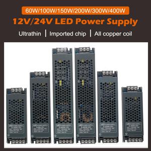 AC 200-240V ~ DC 12V/24V LED 전원 공급 장치 드라이버 음소거 변압기 어댑터 스트립 조명 조명용 60W 100W 200W 300W 400W