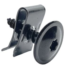 10-40pcs 자동 범용 블랙 셀프 태핑 나사 자동차 범퍼 머드 가드 펜더베이스 고정 패드 U 자형 클립이있는 매화 꽃