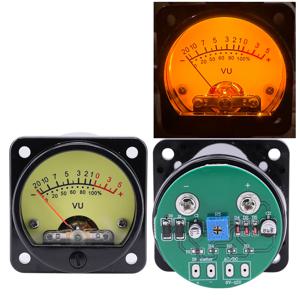 드라이버 보드가있는 2PCS VU 미터 오디오 레벨 표시기 AC/DC 6-12V 45mm 패널 VU 미터 500VU LED 백라이트 오디오 레벨 앰프