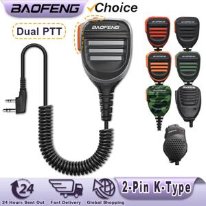 Baofeng 마이크 UV-18 프로 맥스 스피커 마이크 UV-5RH, 듀얼 PTT 방수 헤드셋, Quansheng UV-K5 UV-K6 워키토키용 탄젠트