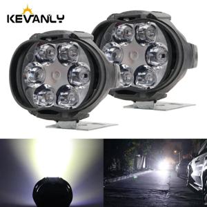 2PCS 6 LED 오토바이 헤드 라이트 방수 스쿠터 스포트 라이트 자동차 보조 램프 안개 전구 작업 조명 화이트 유니버설 12v