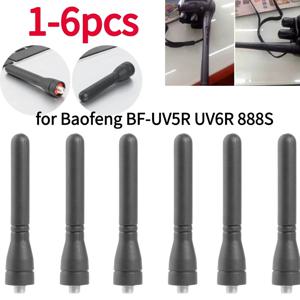 Baofeng BF-UV5R 워키토키 라디오용 소프트 안테나, UV6R 888S, 400-470MHz, SMA-F 암 쇼트 안테나, 888S, 1-6 개