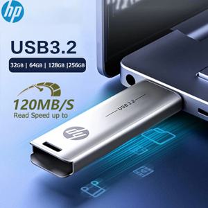 HP USB3.2 플래시 드라이브 32GB 64GB 금속 USB Pendrive 128GB 256GB 창조적 인 성격 자동차 음악 고속 U 디스크