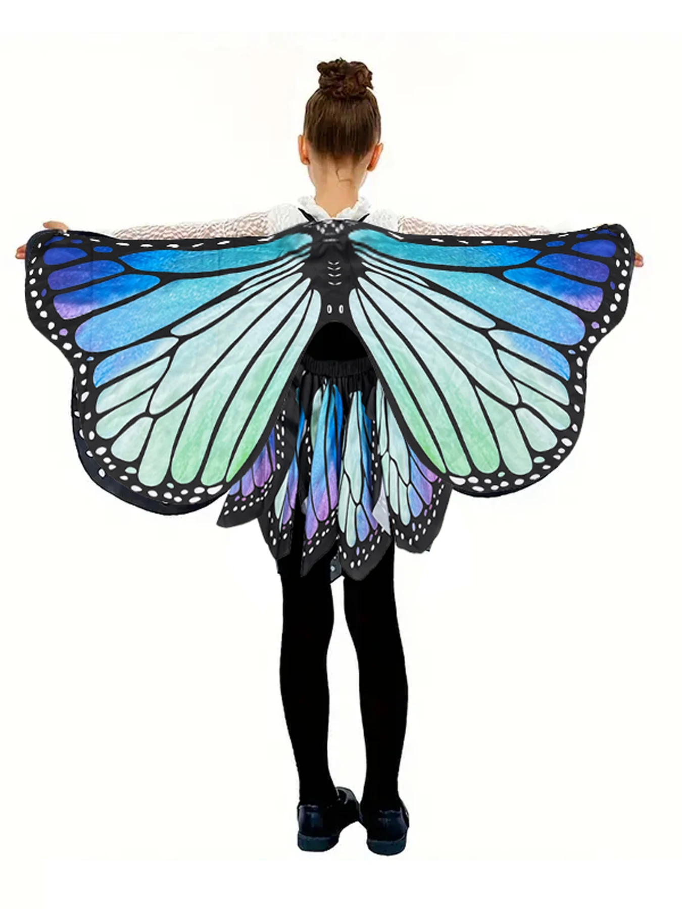 소녀 성능 롤 플레잉 나비 의상 공주 요정 날개 마술 지팡이 머리띠 스커트 할로윈 코스프레 파티 소품