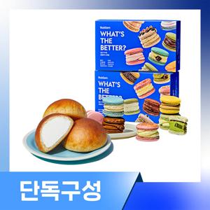 널담 베스트 모음전 고단백 크림가득 크림빵 5개 + 뚱카롱 고식이섬유 마카롱 12구 (넌사랑이야/넌감동이야/체리블라썸/피스타치오)