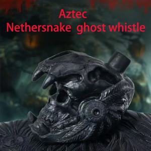 아즈텍 죽음 뱀 휘파람 120dB HighPitched 비명 생존 휘파람 키 체인 수지 미끼 장난감 장난 할로윈 부분
