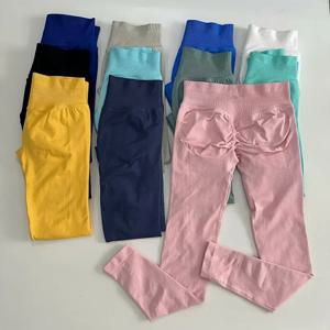 임팩트 레깅스 여성 로우 립 밴드 스크런치 부랑자 원활한 요가 바지 체육관 레깅스 피트니스 땀 흡수 스트레치 운동 스타킹