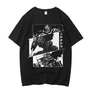 Anime Berserk Tshirt 여름 남성 여성 고품질 코튼 반팔 T 셔츠 프린트 T 셔츠 탑 2024 Tee Trend Fans Clothes