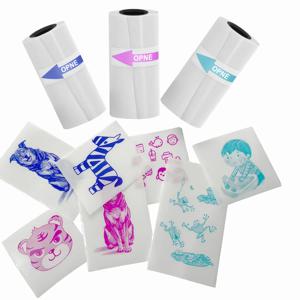 미니 프린터용 투명 접착 스티커 용지(청록색/파란색/분홍색/검은색) 사진/체크리스트/이미지 라벨 메모용 HD 투명도