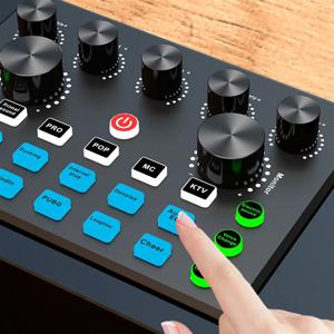 AA08-SY168 사운드 카드 라이브 방송 스피커 노래 용 다기능 올인원 휴대용 블루투스 노래방 기계