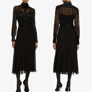 사용자 정의 섹시한 우아한 쉬폰 미디 셔츠 드레스 a 라인 이브닝 드레스 여성을위한 공식적인 절묘한 고품질 파티 파티 가운