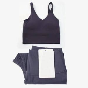 2피스 여성 요가 세트 여성 U자형 스포츠 브라 속건 요가 레깅스 스포츠웨어 여성 운동복 피트니스 짐 세트