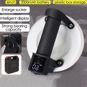 A002 스마트 디스플레이 6인치 전동 진공 흡착판 200KG 하중 고하중 타일 유리 리프터 2000mAh 배터리 (박스 포함)