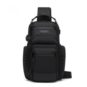 오주코 남성용 스포츠 방수 크로스백 전술 다기능 가슴가방 사이클링 캐주얼 솔리드 컬러 옥스포드 천