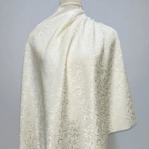 미리 재단된 베이지색 다마스크 자카드 브로케이드, 드레스 코트 재킷 커버 DIY 재봉 프로젝트용 은은한 질감의 패턴 직물