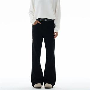 남성용 빈티지 디스코 플레어 팬츠, 솔리드 스트레치 슬림핏 바지, 히피 스타일 캐주얼 와이드 레그 팬츠, 남성 스트릿웨어