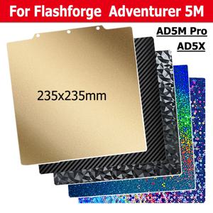 Flashforge Adventurer 5M Pro용 AD5M AD5X 마그네틱 PEI 플레이트 Adventurer 5M 침대 액세서리용 빌드 플레이트 스프링 스틸 시트