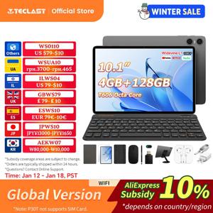 Teclast P30T 케이스 태블릿 10.1인치 디스플레이 Unisoc T606 8코어 4GB (+8GB 가상) 128GB 6000mAh 배터리 안드로이드 14 태블릿 L1 Wifi6
