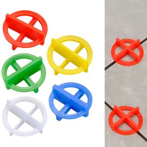 100개 세라믹 타일 레벨링 시스템 스페이서 클립 웨지 타일링 고정 바닥 벽 틈새 레벨링 시스템 건설 도구