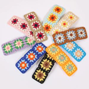 5/10개 랜덤 색상 스타일 자수 꽃 BB 클립 소녀용 달콤하고 부드러운 헤어핀 어린이 여성용 일상 헤어 액세서리
