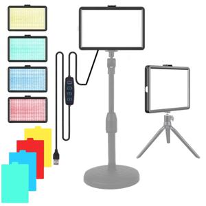 사진 스튜디오 8 인치 Led 채우기 빛 비디오 채우기 램프 패널 사진 조명 4 색 RGB 필터로 라이브 스트리밍