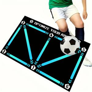 새로운 축구 컨트롤 훈련 매트 |   안정적이고 조용한 고무 바닥 |   디지털 가이드 디자인 |   공감각 향상, 일상 훈련