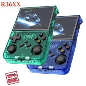 R36S 새로운 업그레이드 버전 WIFI 탑재 R36XX 휴대용 게임 콘솔, 3.5인치 화면, 내장 15000+ 게임, 훌륭한 선물