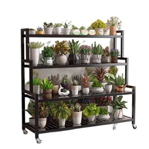 단조 철제 화분대 거실 바닥부터 천장까지 발코니 선반 계단형 다층 화분 받침대 꽃 선반