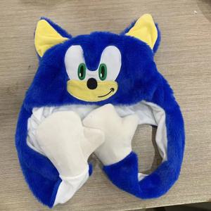 블루 게임 같은 스타일 소닉 게임 에어백 모자 인형 귀가 움직이는 모자 역할 놀이 참신한 선물 사랑스럽고 재미있는 남녀 공용 선물