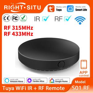 투야 와이파이 IR RF 리모컨 315MHz 433MHz 앱 리모컨 모든 에어컨 TV LG 스마트라이프 야andex 알렉사와 호환