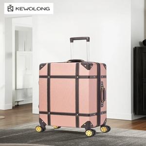 빈티지 여행 가방 360도 회전 °   스피너 휠 및 TSA 잠금장치, 여성용 20인치 24인치 28인치 기내용 캐리어