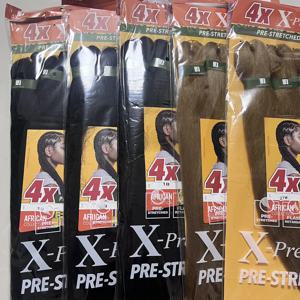 38인치 합성 브레이딩 헤어-4x 브레이드 센세이셔널 프리스트레치드 카네칼론 난연성 박스 브레이드 및 트위스트용 여성용