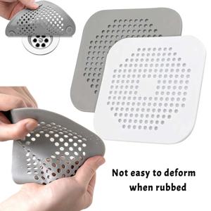 튼튼한 실리콘 사각 샤워 드레인 커버, 싱크대 막힘 방지, 샤워 드레인 채반, 흡착 싱크 채반, 편리함