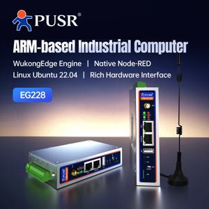 PUSR ARM 산업용 컴퓨터 RK3506J 우분투 22.04 DDR3 512MB 모드버스 PLC DLT645 MQTT 2CANFD 4G/WiFi DIN 레일 리눅스 미니 PC EG228