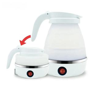 접이식 여행용 주전자 600ML 휴대용 전기 물 끓이기 220V 캠핑 호텔 사무실용 빠른 끓임 차 주전자