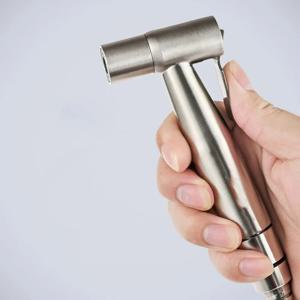 바오케모 스테인리스 스틸 휴대용 화장실 야외 청소 부스터 플러싱 장치 화장실 시트 스프레이 건