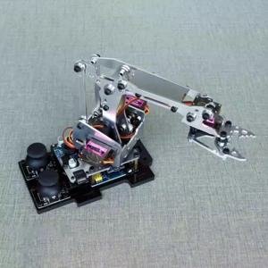 STEAM MG90S 4 자유도 분해 가능한 금속 기계 로봇 매니퓰레이터 클로우 그리퍼 아두이노 로봇 DIY 키트 프로그래밍 로봇 팔