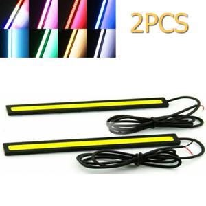 2개 17CM 자동차 LED COB 야간 주행등 스트립 12V 자동차 주간 주행등 주차등 안개등 방수 트럭 차량 장식용