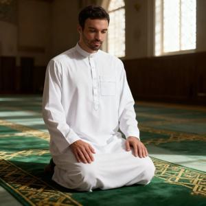 무슬림 남성 주바 토브 지퍼 기모노 로브 사우디 이슬람 무슬림 의류 아바야 카페 두바이 아랍 드레스 로브