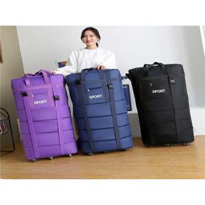 대용량 바퀴 달린 수하물 배낭 옥스포드 천 남녀공용 작업 여행 가방 남성용 수하물 보관 가방