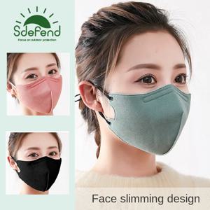 3겹 두꺼운 순면 방진 마스크 조절 가능 재사용 가능 세탁 가능 통기성 성인용 안티 스모그 마스크