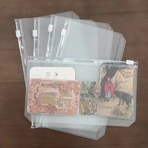 10개 A5 A6 A7 바인더 포켓 방수 지퍼 파우치 6링 노트북 바인더용 투명 문서 파일백 리프 오거나이저 폴더