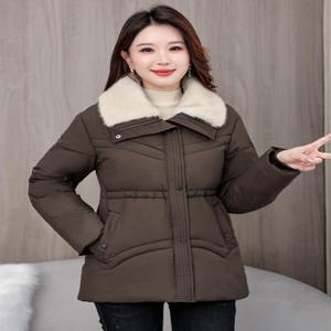 스타일리시한 칼라 코튼 재킷 여성용 패셔너블한 봄 가을 모달 원단 자외선 차단 얼굴 가리개 마스크 다용도 슬림 겨울 코트