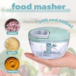 마늘 다지기 양파 다지기 푸드 블렌더 500/900ml 수동 분쇄기 시간과 노력 절약 고기 분쇄 주방 액세서리