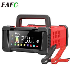 EAFC 12V/24 20A/10A 업그레이드된 자동차 배터리 충전기 완전 자동 배터리 충전기 젤 AGM LiFePO4 등을 위한 7가지 충전 단계
