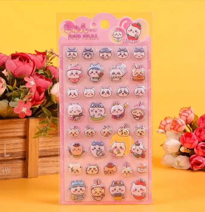 새로운 4/20 귀여운 만화 Giey Kawa 스티커 3D 릴리프 스티커 Kawaii 버블 스티커 핸드 계정 장식 노트북 스티커